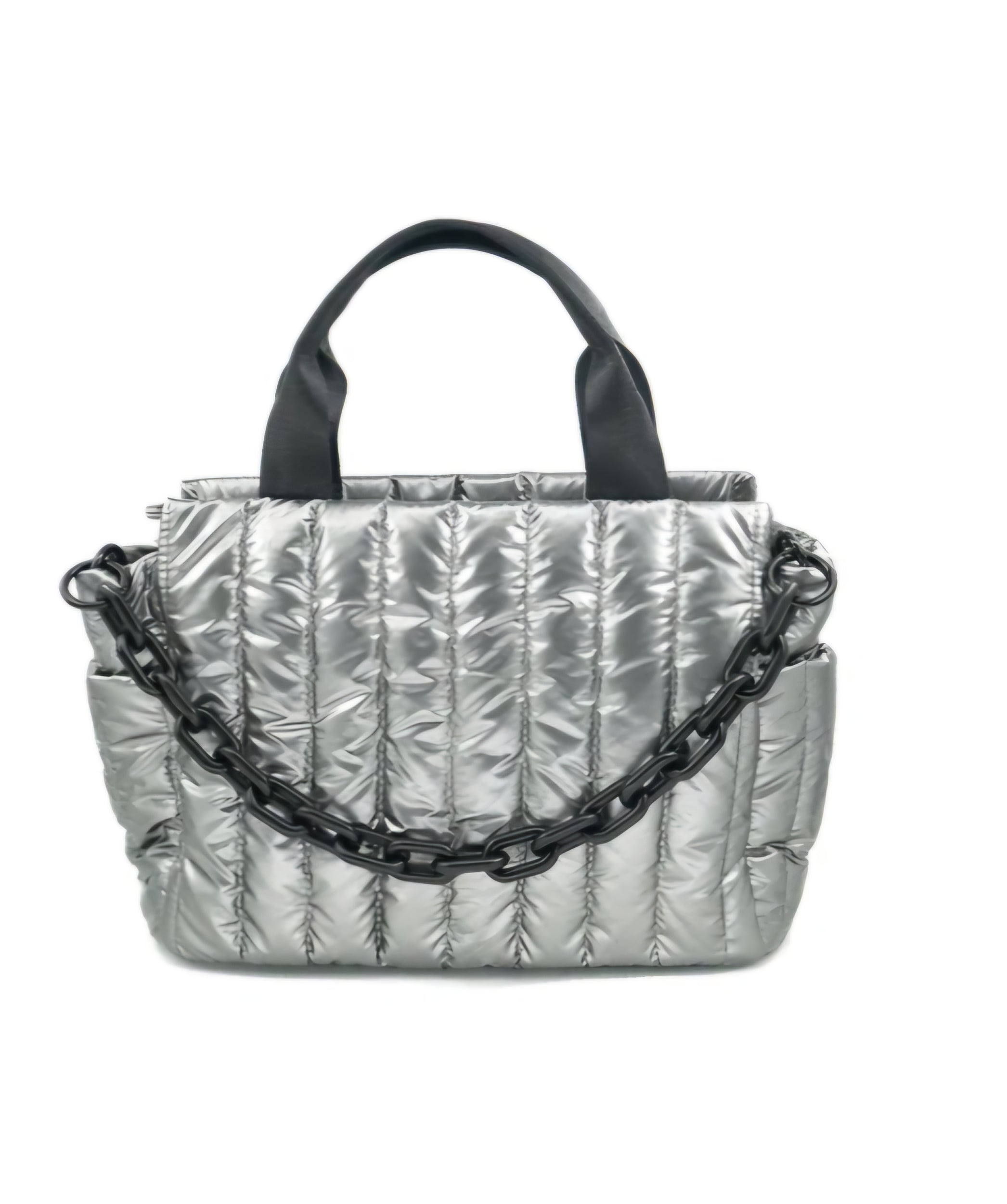 Pewter Puffy Bag